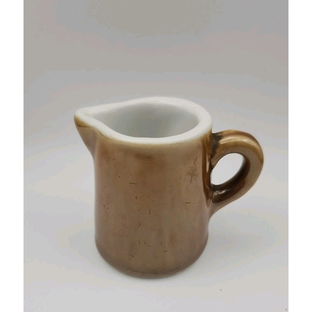 Vintage FRAUNFELTER Ohio USA Individual Creamer Lustre Brown #279 Marked
